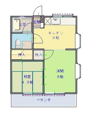 コーポ越谷平面図