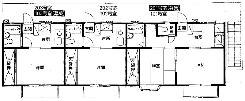 ビバリーハイツたかの間取り